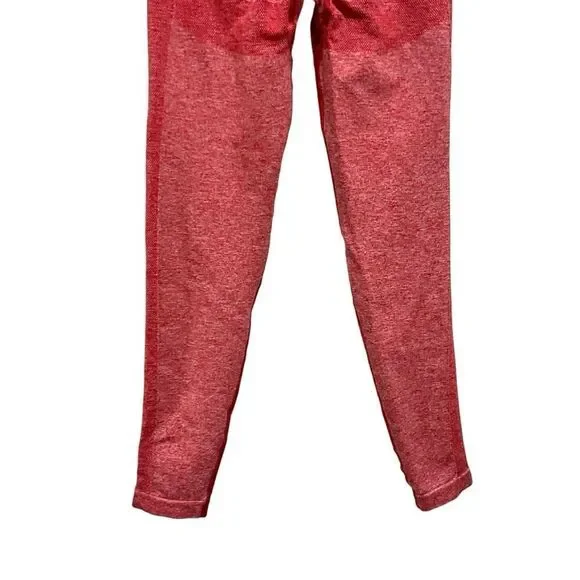 GYMSHARK Red Flat Front Flex High Waisted Activewear Leggings Women’s Size M - Picture 6 of 9